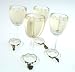4 Mini White Wine glasses CANDLES & CHARMS glass home