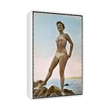 GIRL IN STRIPY BIKINI - Canvas - Medium - 30x45cm