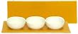 Mango Yellow Layered Glass Tray 14"x4" with Porcelain Bowls 1.75"H