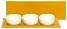 Mango Yellow Layered Glass Tray 14"x4" with Porcelain Bowls 1.75"H