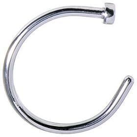 20 Gauge Stainless Steel Nose Hoop - 3/8"