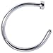 Buy Body Jewelry - 18 Gauge Stainless Steel Nose Hoop - 3/8"