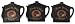 Set of 3 Ceramic Teapot Trivets
