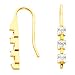 14K White or Yellow Gold Three-Stone Princess Cut Diamond Earrings - 0.36 Ct., 0.60 Ct., 0.78 Ct., 1.20 Ct., 1.38 Ct. or 1.80 Ct. (ALSO AVAILABLE WITH GEMSTONES)