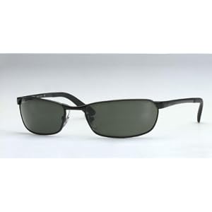 Ray Ban RB3190 006 Sunglasses Matte Black Frame With Crystal Green Lens Size 58-18-135