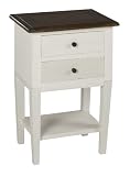 Side Table with Drawers Brown Finish
