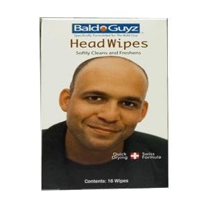 Bald Guyz Head Wipes, 16 Wipes
