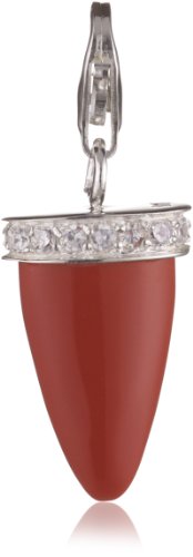 Vinani Damen-Charm Zahn aus Koralle rot Zirkonia wei&szlig; besetzt 925 Sterlingsilber HZK Preisvergleich