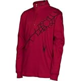 Spyder Active Sports SY-03724 RB XL Kyds Diagonal Web TNeck Red/Black Xlarge