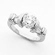 14K White Gold Diamond Engagement Ring Semimount - 0.87 Ct.