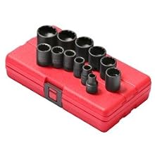 Sunex 3674 12 Piece 3/8" Standard Drive SAE Impact Socket Set