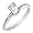Gorgeous! Women's 14k White-gold 6x4MM=(1/2CT) Emerald-Shape Moissanite Solitaire Engagement Ring