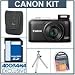 Canon PowerShot SX230 HS Digital Camera Kit - BLACK - with 4GB SD Memory Card, Spare NB-5L Type Lithium-ion Battery, Camera Case, Table Top Tripod
