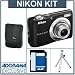 Nikon Coolpix L24 Digital Camera Kit - Black - With 4GB SD Memory Card, Camera Case, Table Top Tripod