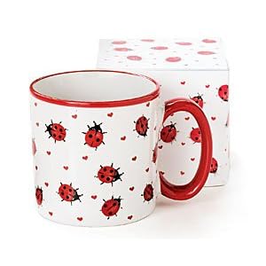 Adorable Ladybug Coffee Mug Cup With Gift Box Inexpensive Gift Item For Ladybug Lovers by Ladybug Collection