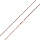 14K Rose Gold Plated Sterling Silver Popcorn Chain Necklace 1.8MM (16, 18, 20 INCH)