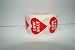 1 Roll of 1000 1.125"h X1.125"w Healthy Heart Shape Low Salt Food Labels Stickers