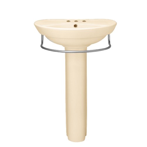 American Standard 0268.400.021 Ravenna Contemporary Design Pedestal Sink Top and Leg with 4-Inch Center Faucet Spacing, Bone On Sale