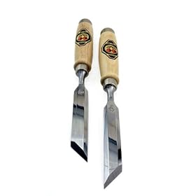 Two Cherries 500-1920 Pair of 20mm Two Cherries Skew Bevel Wood Chisels by Two Cherries