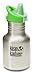 Klean Kanteen 12 oz Stainless Steel Water Bottle with 2 Caps (Kid Kanteen Sippy Cap and Sports Cap 3.0 in Bright Green) - All Colors (Brushed Stainless)