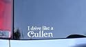 Drive Like A Cullen Vinyl Sticker - White, Twilight Fan Window Decal