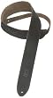 Levy's 2" Basic Suede Leather Guitar Strap, Black