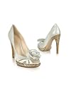 Casadei Flora Swarovski Platform Peep-Toe Shoes