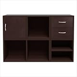 IMAGE OF Foremost 340009 Modular 5-in-1 Shelf Cube Storage System, Espresso