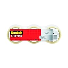 Scotch Lightweight Shipping Packaging Tape, 1.88 Inches x 54.6 Yards, 3 Rolls (3350-3)
