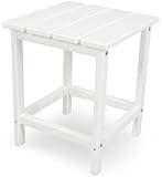 POLYWOOD ECT18WH Long Island 18" Side Table, White
