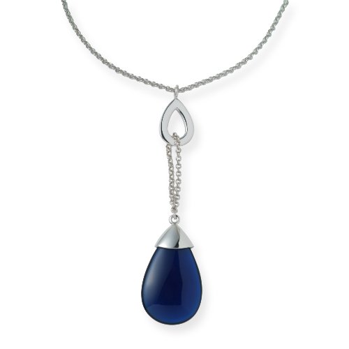 Joy Damen-Halskette mit Anh&auml;nger Glas Blau rhodiniert JA120P Preisvergleich