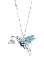 Rodrigo Otazu "DNA" Shades of Blue Humming bird Pendant Necklace