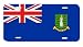 British Virgin Islands Flag Vanity Auto License Plate