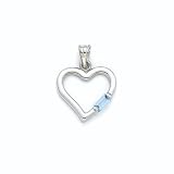S/S Stellar White Blue Topaz Hrt - GHSW119