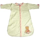 Rene Rofe Baby Girls Interlock Sleep Bag, White with Pink Dot Print, Size 0 - 3 Months