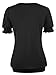 Ninedaily Tunic Top Women V-neck Elastic Draped Short Sleeve Chest Opening Blusa