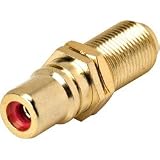 Steren Single F To RCA Coupler - Red Band