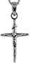 Sterling Silver Crucifix Pendant, 1 1/8 in. (28mm) tall