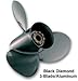 Quicksilver Black Diamond Propeller, 23x14R, Black