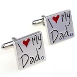 I Love My Dad Cuff links Gift Boxed(wedding cufflinks,jewelry for men,gift for groom)