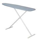 Household Essentials Fibertech Top T-Leg Ironing Board with Cotton Cover, Blue Silicone