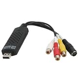 EasyCap USB 2.0 Video Capture Device DVR Card Adapter with Audio - DVD/VCD Maker from video sources: VHS, V8, Hi8 for laptop/PC,video recorder, camcorder, DVD player or Satellite TV receiver ( NTSC and PAL Compatible,supports Windows 2000/XP/Vista,Includes Vedio Capture & Editing software) by Cecil