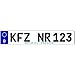 Kfz Kennzeichen Eurovariante 520mm x 110mm f�r Deutschland