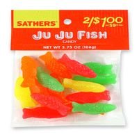 Sathers Ju Ju Fish Candy - 3.75 Oz Bag, 12 Ea by FARLEY'S & SATHER'S CANDY CO.