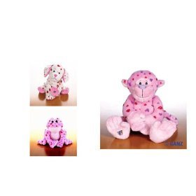Webkinz Love Puppy, Love Frog & Love Monkey By Ganz