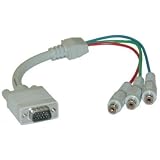 HD15 (VGA) Male to RCA x 3 Female, D / Shield, (HD15 to Component Video) Adaptor, 1 ft -- Not For Computer Use