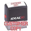 CUSTOMER COPY Red Office Stock Self-Inking Rubber Stamp