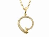 Pave Serpent Pendant in Yellow Gold by Temple St.Clair