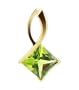 14 KT Yellow Gold 3.2 CTW Peridot 10 MM Stone Pendant 14K