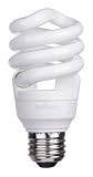 Earthmate EP1557AE 15-Watt Super Mini-Spiral CFL Full Spectrum Bulb, 6 Pack